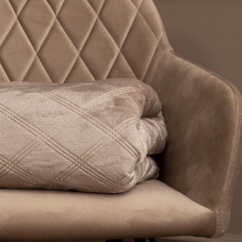 Плед 200*220см фланель C-Клетка БЕЖЕВЫЙ Absolute TF FNE BE-GY3 006/2022 NC фото 5