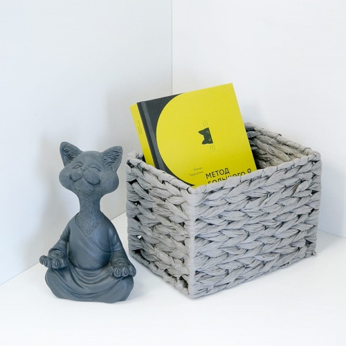 Корзинка декоративная 21*15*15см КОЛОС серый Магамакс QR-20S фото 5