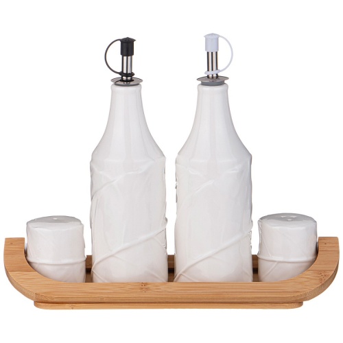 Набор для специй фарфор 5пр (2 баночки+2 бутылки+подставка) NATIVE Lefard 474-204 Набор для специй фарфор 5пр (2 баночки+2 бутылки+подставка) NATIVE Lefard 474-204