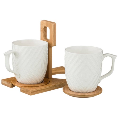 Набор кружек фарфор 2шт 360мл NATIVE на подставке Lefard 587-143 фото 3
