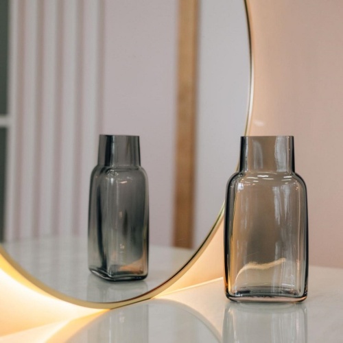 Ваза стекло 10,5*7,5*20,5см СЕРЫЙ Магамакс Ekg-12 фото 4