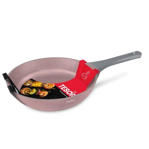 Сковорода 24см Tesoro FLORENCE TOTAL PINK литой алюм. АП TF1624tp фото 2