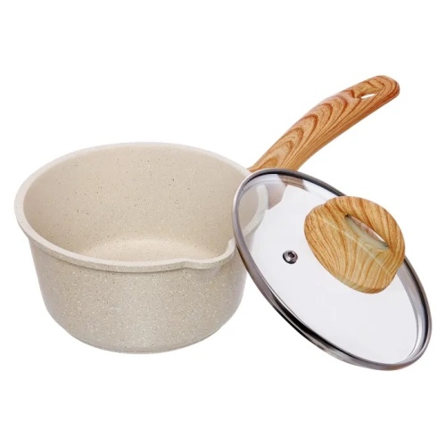 Ковш антипр. покр. 1,3л Традиция ВАНИЛЬ со стекл. крышкой ТВ1163 фото 4