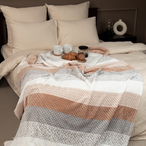 Плед 150*200см фланель БЕЖЕВЫЙ Absolute TF FNJPs BE 1520 фото 3