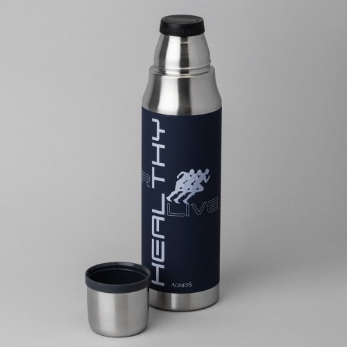 Термос 1000мл Agness HEALTHY LIVE у/г нерж. сталь пробка крышка-чашка 798-105 фото 3 Термос 1000мл Agness HEALTHY LIVE у/г нерж. сталь пробка крышка-чашка 798-105 фото 3
