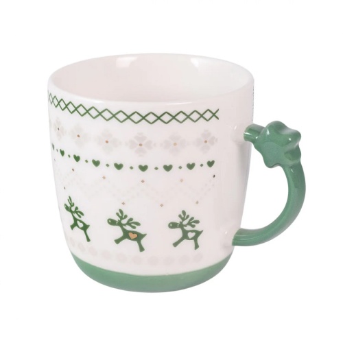 Кружка керамика 360мл CHRISTMAS STAR зеленый Domenik DMM032 фото 3