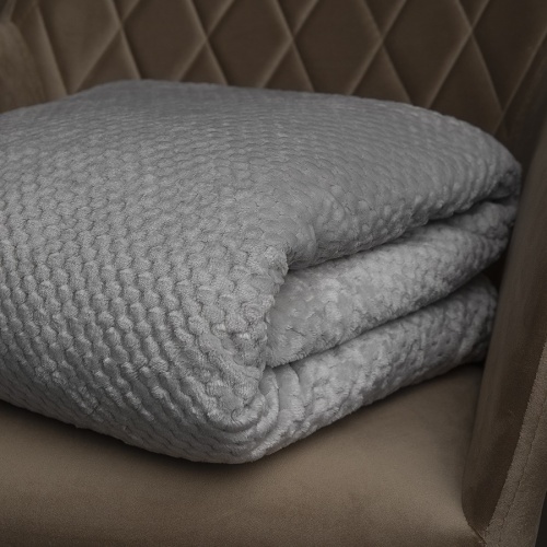 Плед 150*200см фланель R-Ромбики СЕРЫЙ Absolute TF FNJ GY9 037/1520 NC фото 6