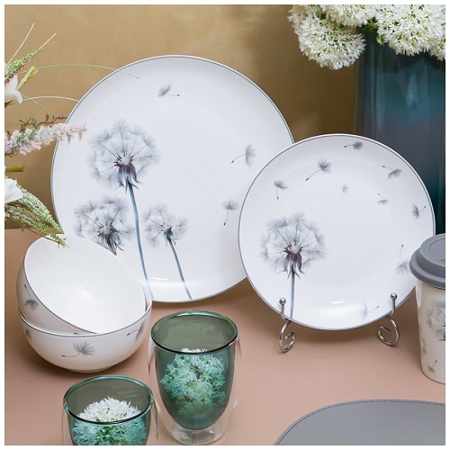 Тарелка обеденная фарфор 25,5см DANDELION ОДУВАНЧИК Lefard 87-279 фото 2