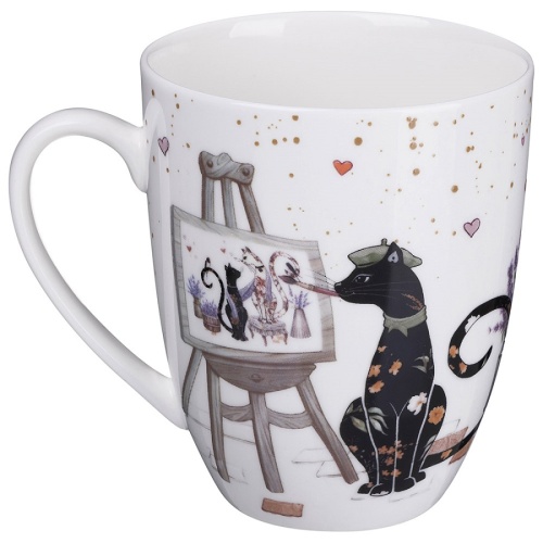 Кружка фарфор 430мл ЛАВАНДОВЫЕ КОТЫ МОЛЬБЕРТ Lefard 425-164 фото 2 Кружка фарфор 430мл ЛАВАНДОВЫЕ КОТЫ МОЛЬБЕРТ Lefard 425-164 фото 2