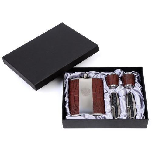 Подарочный набор на 2 перс. 5пр (фляга 240мл+2 ножа+2 стопки) РЕПТИЛИЯ Сима-Ленд 596261 фото 2