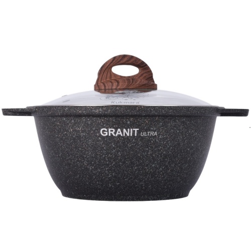 Кастрюля 2,0л Kukmara GRANIT ULTRA литой алюм. АП со стекл. крышкой (original) кго22а 1/3 фото 2