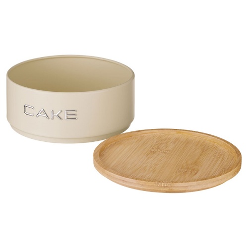 Банка для сыпучих сталь 16,5*6,5см CAKE IVORY штабелируемая Agness 790-401 фото 2 Банка для сыпучих сталь 16,5*6,5см CAKE IVORY штабелируемая Agness 790-401 фото 2