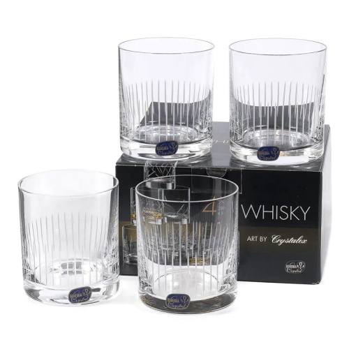 Набор стаканов 4шт 280мл BARLINE TRIO низкие Crystalex 25089/280/BM783 фото 2