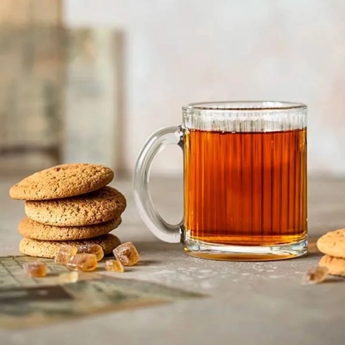 Кружка прозр. стекло 320мл ЧАЙНАЯ ВЕРТИКАЛЬ OSZ 23C2354 фото 2