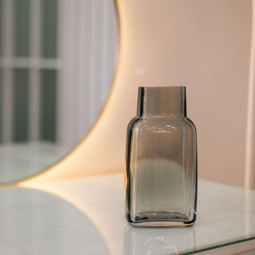 Ваза стекло 10,5*7,5*20,5см СЕРЫЙ Магамакс Ekg-12 фото 3