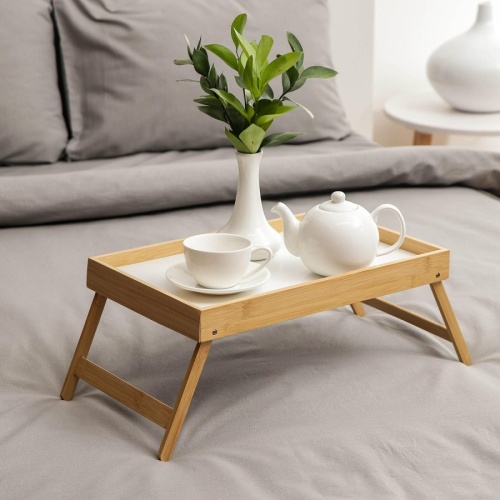 Столик бамбук 46,5*25см со складными ножками Доляна 6781026 фото 4 Столик бамбук 46,5*25см со складными ножками Доляна 6781026 фото 4