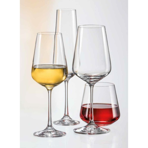 Набор бокалов для вина 6шт 250мл SANDRA недекорированные Crystalex 40728/250 фото 2