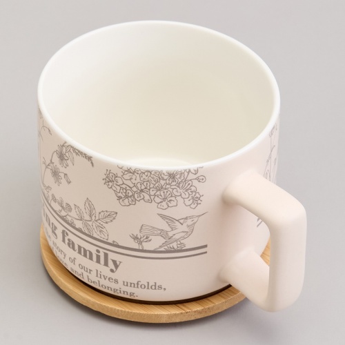 Кружка фарфор 400мл LOVING FAMILY низкая с крышкой Lefard 756-476 фото 6