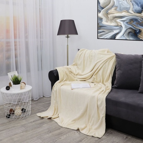 Плед 200*220см фланель R-Ромбики КРЕМОВЫЙ Absolute TF FNJ CR1 2022 11-0110 фото 3 Плед 200*220см фланель R-Ромбики КРЕМОВЫЙ Absolute TF FNJ CR1 2022 11-0110 фото 3