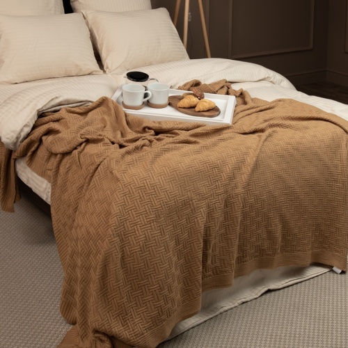 Плед 180*200см акрил ASSAI БЕЖЕВЫЙ Buenas Noches SV lta 1820 BE фото 3