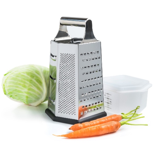 Терка 6 поверхностей 22,9см нерж. сталь с контейнером Taller TR-21906 фото 2 Терка 6 поверхностей 22,9см нерж. сталь с контейнером Taller TR-21906 фото 2