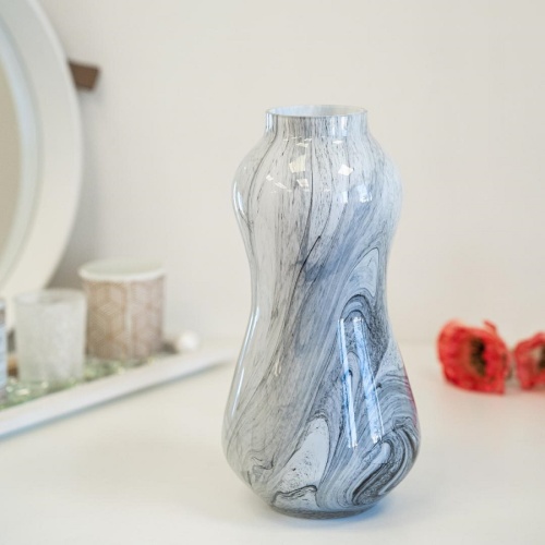 Ваза стекло 12,7*25см ЭБРУ серый Магамакс CSA-38M фото 3