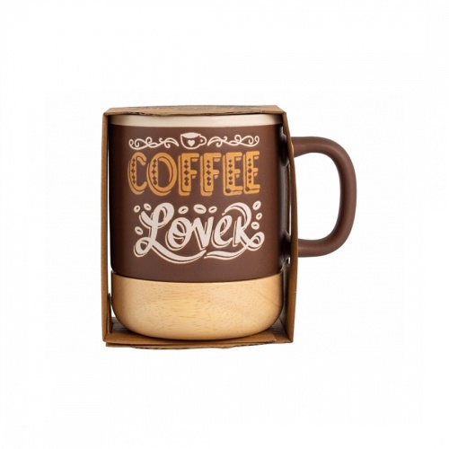 Кружка керамика 420мл COFFEE MANIA коричневый Sirocco STC001 фото 3 Кружка керамика 420мл COFFEE MANIA коричневый Sirocco STC001 фото 3