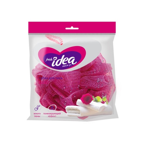 Мочалка для тела 40г ШАР двойная сетка Fresh Idea С0006294 фото 2