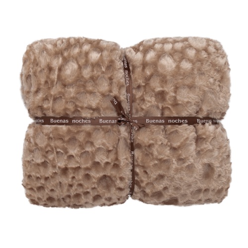 Плед 220*240см мех ГОРОХ БЕЖЕВЫЙ Buenas Noches TF F199BE2 2224 фото 3