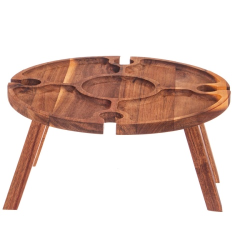 Столик акация 30*15см ВИННЫЙ со складными ножками Agness 897-121 фото 2