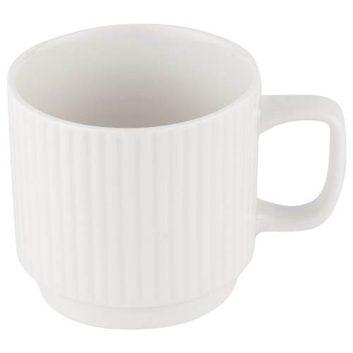 Кружка фарфор 300мл РЕЛЬЕФ-1 белый Appetite WWREL300-1 фото 2