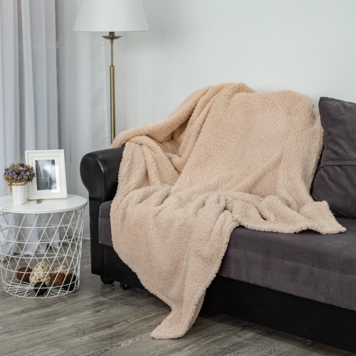 Плед 200*220см мех БЕЖЕВЫЙ Texrepublic TCH SH BE5 2022 15-1218 фото 2