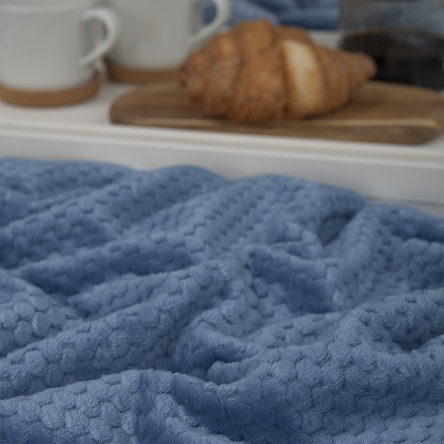 Плед 200*220см фланель R-Ромбики СИНИЙ Absolute TF FNJ LTBL1 033/2022 NC фото 4