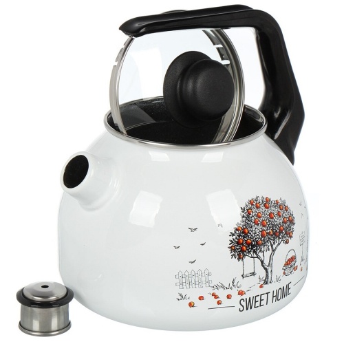 Чайник эмаль 3,0л Appetite APPLE TREE свисток индукция 4с209я фото 2