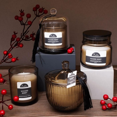 Аромасвеча в банке 9,5*11,2см WICKED BERRY Магамакс YJC-20 фото 3
