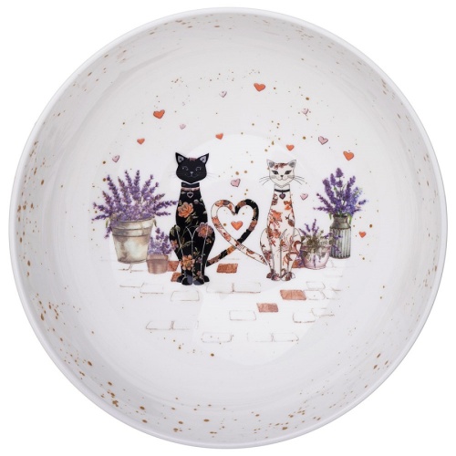 Салатник фарфор 17,5см 850мл ЛАВАНДОВЫЕ КОТЫ Lefard 425-168 фото 4