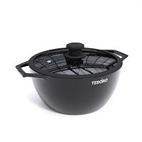 Кастрюля 3,0л Tesoro FLORENCE TOTAL DARK литой алюм. АП со стекл. крышкой индукция TF6630tdi