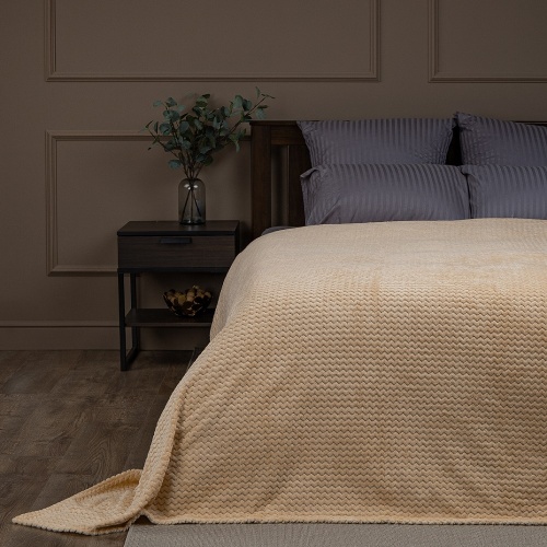 Плед 200*220см фланель S-Змейка БЕЖЕВЫЙ Absolute TF FNJ BE 2022 фото 2 Плед 200*220см фланель S-Змейка БЕЖЕВЫЙ Absolute TF FNJ BE 2022 фото 2