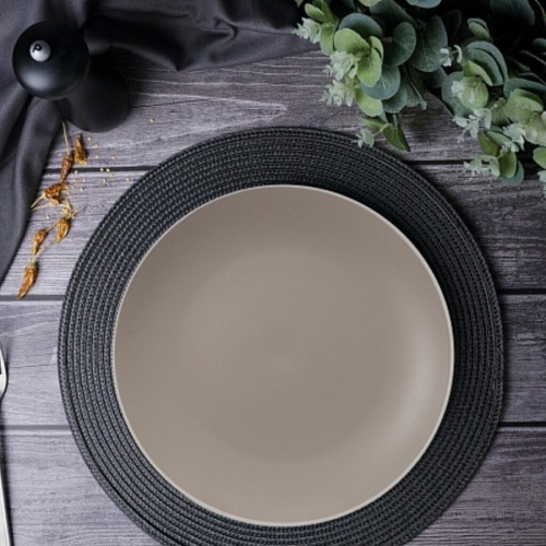 Тарелка обеденная керамика 24см SCANDY CAPPUCCINO Fioretta TDP540/DMD121 фото 3