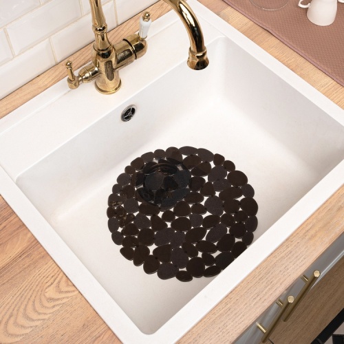 Коврик для раковины 30см ГАЛЬКА черный Master House 75171 фото 2