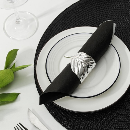 Кольцо для салфеток 6,5*4,5*5см ЛИСТ Богема 6968771 фото 4