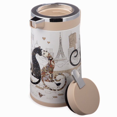 Термокувшин 950мл Agness ПАРИЖСКИЕ КОТЫ стекло пластик 734-207 фото 4