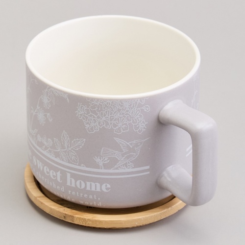 Кружка фарфор 400мл HOME SWEET HOME низкая с крышкой Lefard 756-478 фото 6