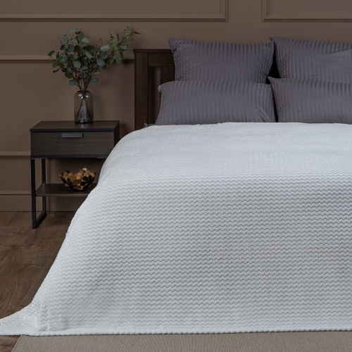 Плед 150*200см фланель S-Змейка БЕЛЫЙ Absolute TF FNJ W 1520 фото 2