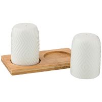 Набор для специй фарфор 3пр (2 баночки+подставка) NATIVE Lefard 587-144