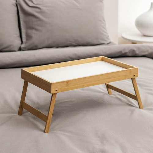 Столик бамбук 46,5*25см со складными ножками Доляна 6781026 фото 3 Столик бамбук 46,5*25см со складными ножками Доляна 6781026 фото 3