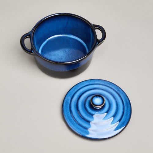 Горшочек для запекания 0,6л REACTIVE BLUE Agness 780-132 фото 4