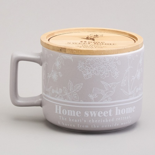 Кружка фарфор 400мл HOME SWEET HOME низкая с крышкой Lefard 756-478 фото 3