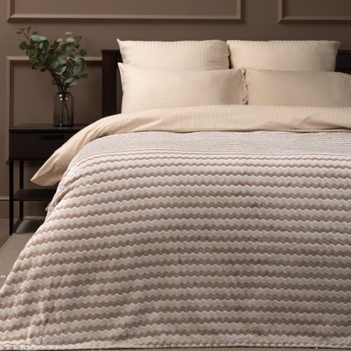 Плед 150*200см фланель БЕЖЕВЫЙ Absolute TF FNAC BE-GY3 006/1520 NC фото 2