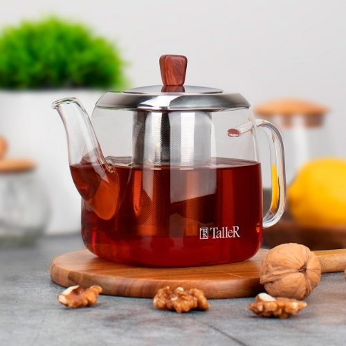 Чайник заварочный стекло 900мл КАВЕНДИШ Taller с фильтром TR-31380 фото 2